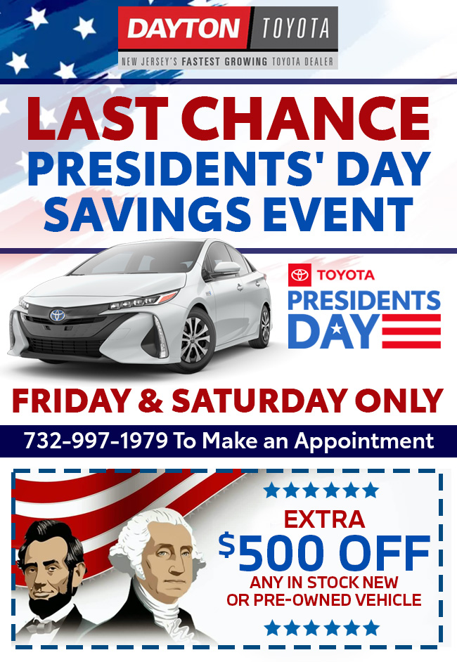 Last Chance Presidents' Day Savings